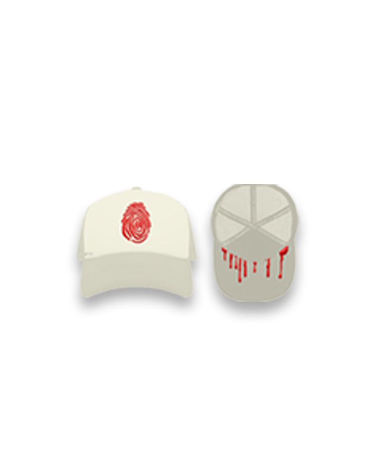 Identity Drip Hat - Cream & Red