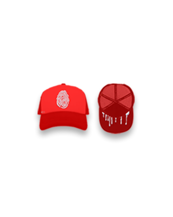 Identity Drip Hat - Red & White