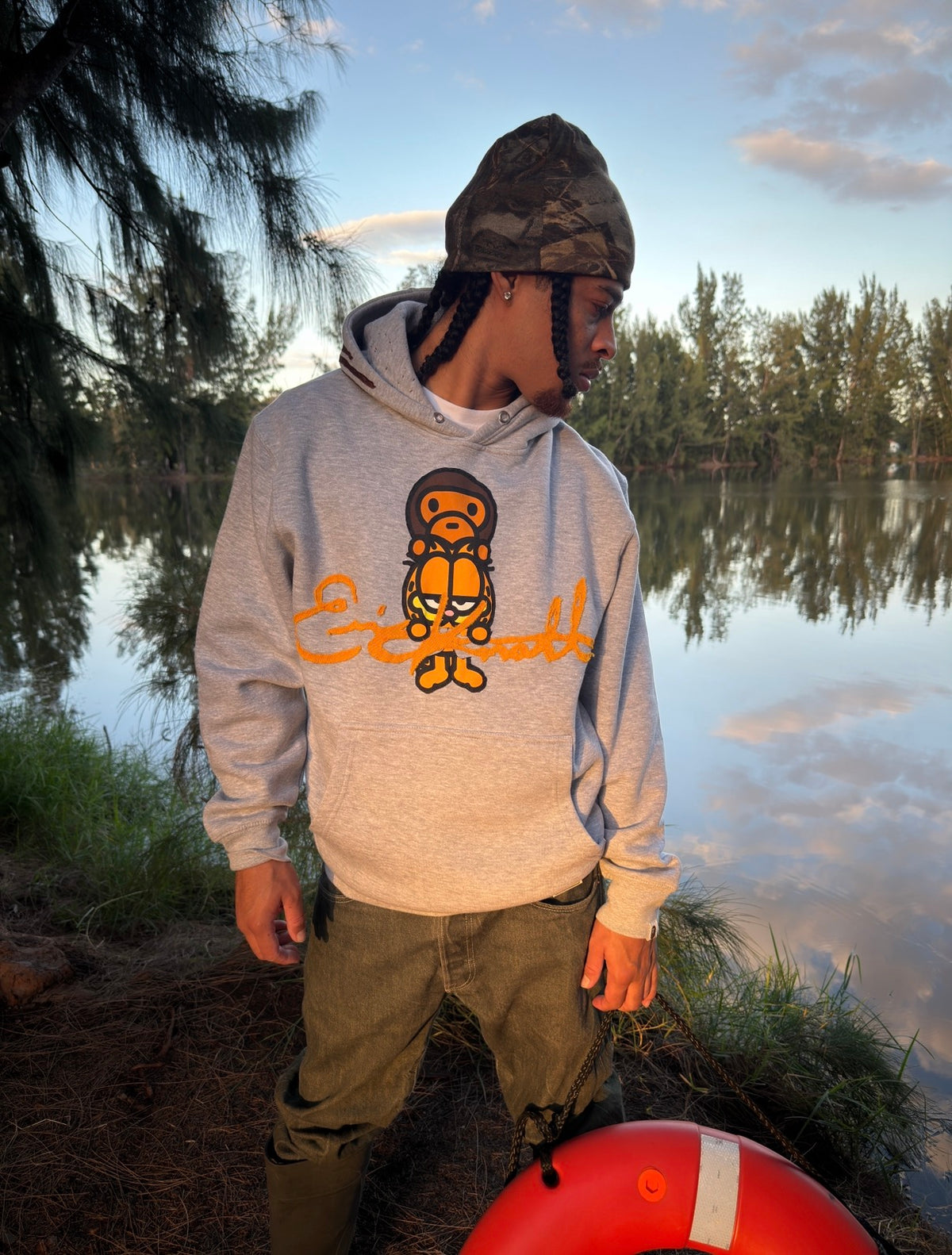 Identity Hoodie - Greyy x Bape Garfield | size Large – Eric Knott