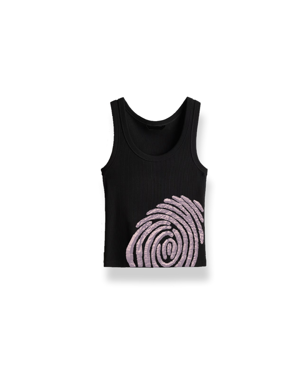 Ribbed Identity Tank Top Pink Diamond Lace