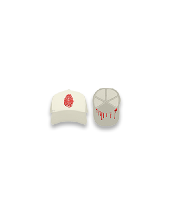 Identity Drip Hat - Cream & Red
