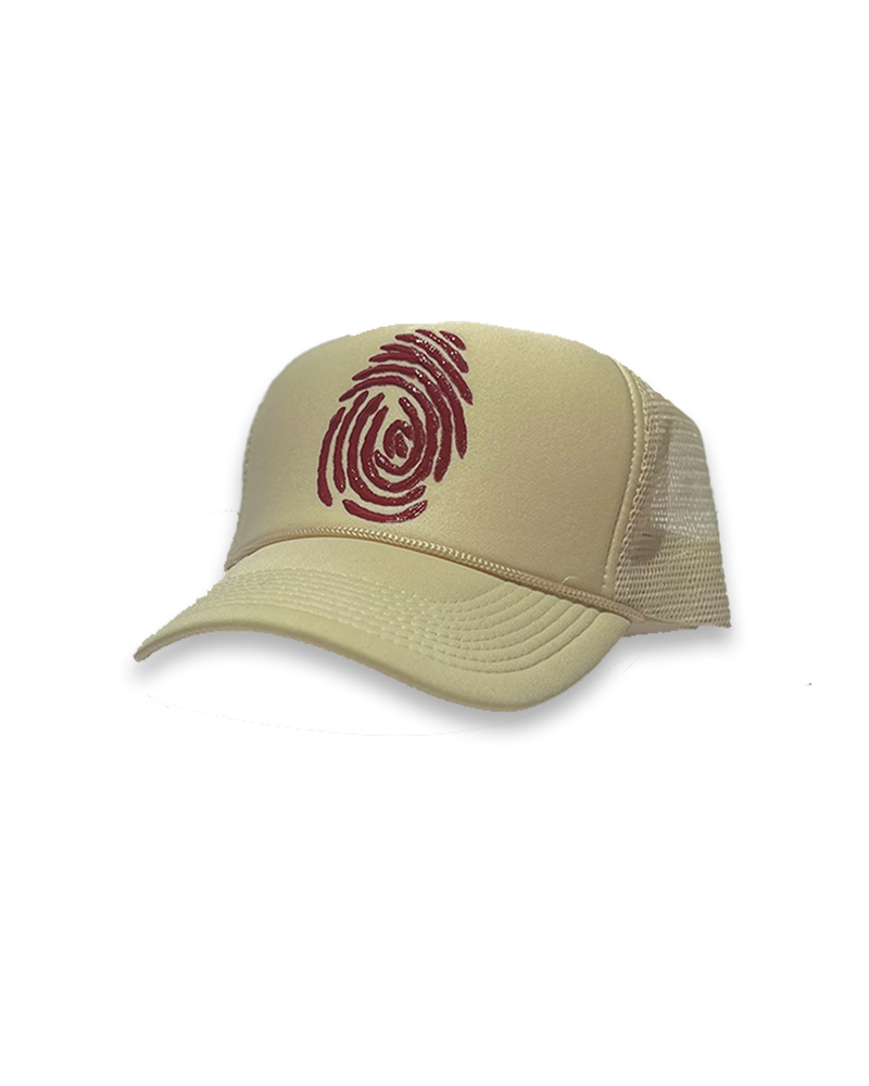 Identity Hat - Cream & Red