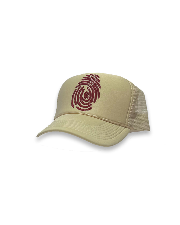 Identity Hat - Cream & Red