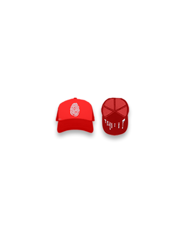 Identity Drip Hat - Red & White