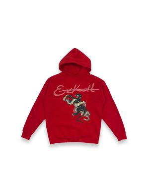 Identity Hoodie - Blood Red x Ed Hardy | size Large