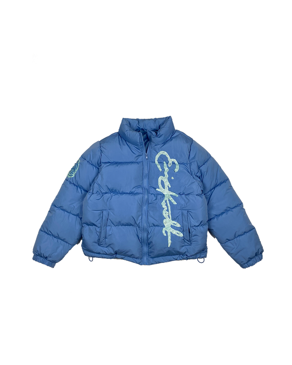 Big Hearted Signature Puff Jacket - Arctic Blue | Size M
