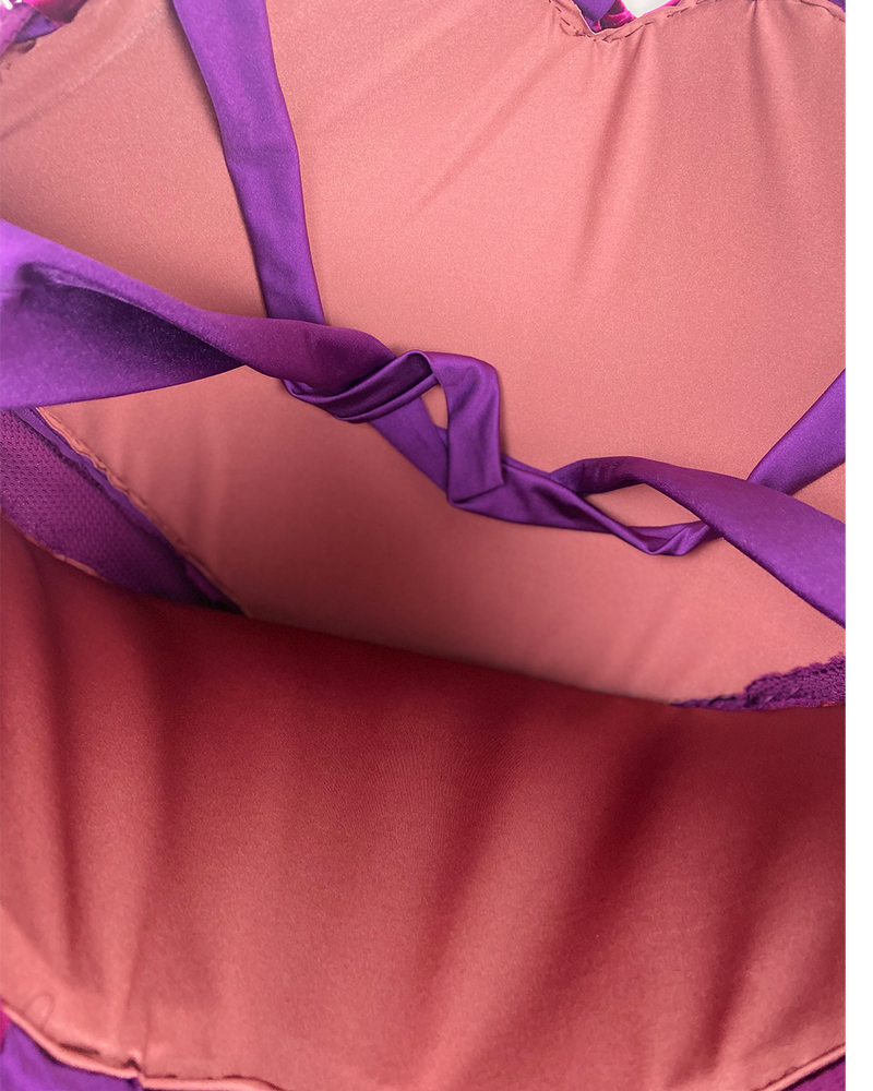 Giant Heart overnight tote bag - Vibrant Purple | 26 in.