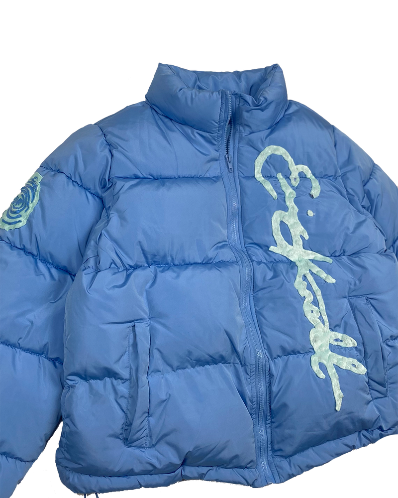 Big Hearted Signature Puff Jacket - Arctic Blue | Size M