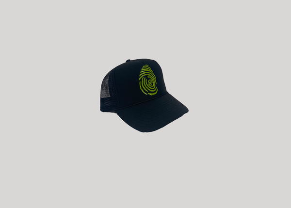 Identity hat - Black w/ Lime Green