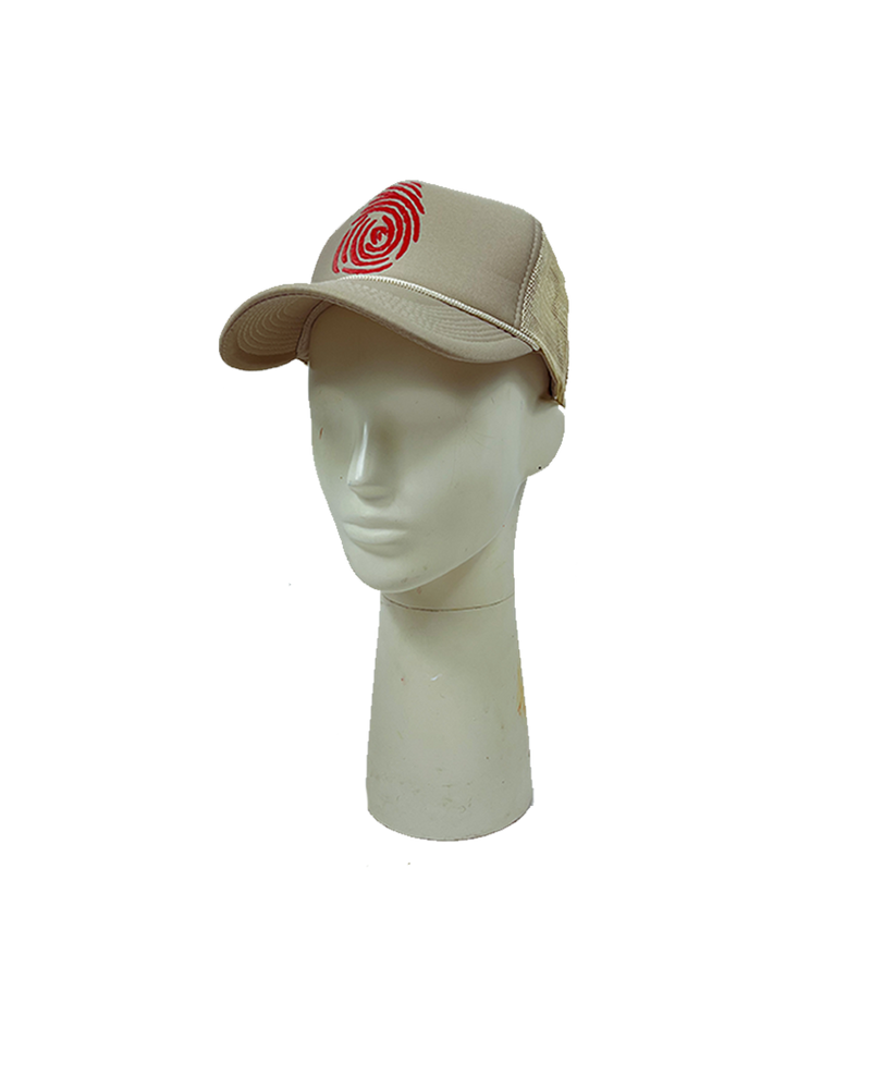 Identity Hat - Cream & Red