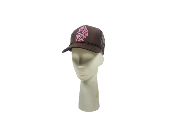 Identity Hat - Pink on Brown