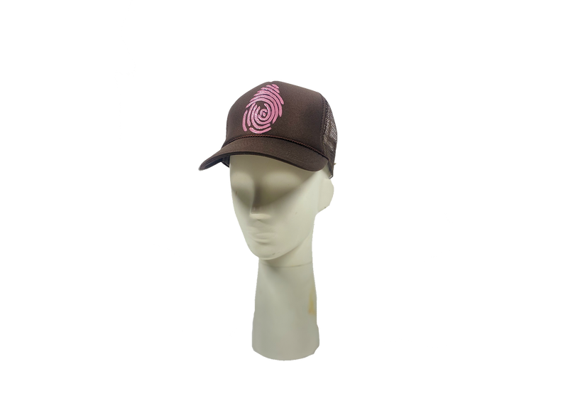 Identity Hat - Pink on Brown