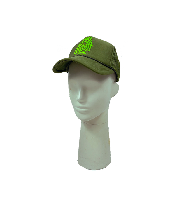Identity Hat - Olive & Laser green