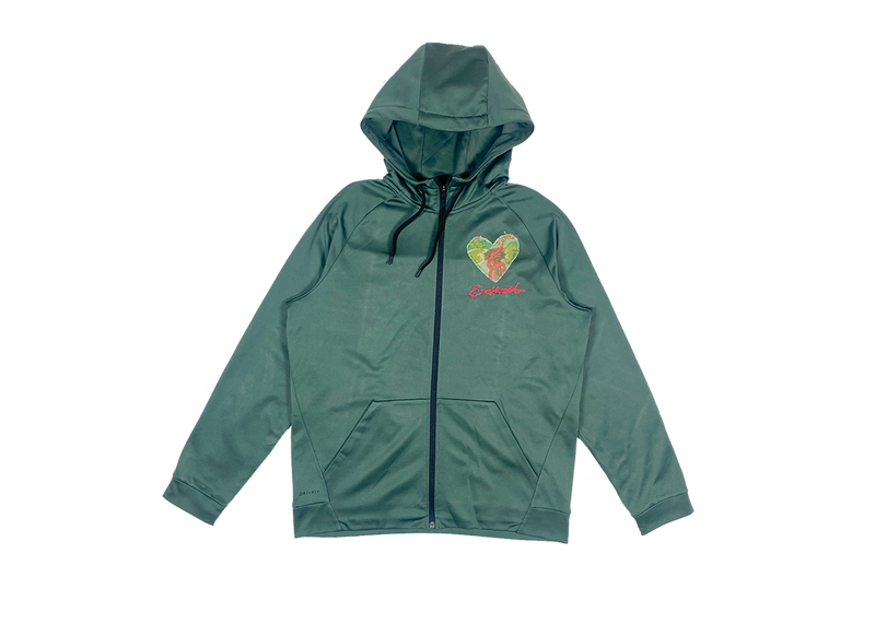 Identity Love Zip Hoodie - Forest Green | Size - Large (L)