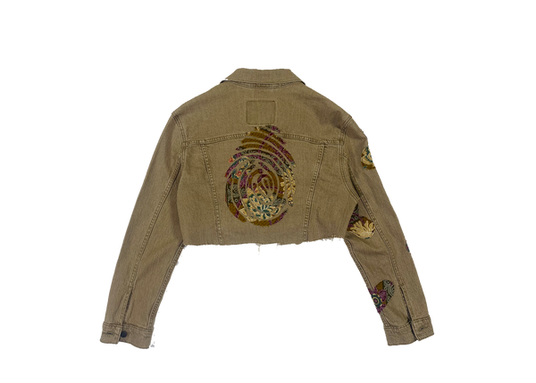 Wounded Heart Crop Jacket - Wheat | Size: Small
