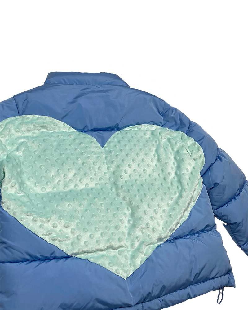 Big Hearted Signature Puff Jacket - Arctic Blue | Size M